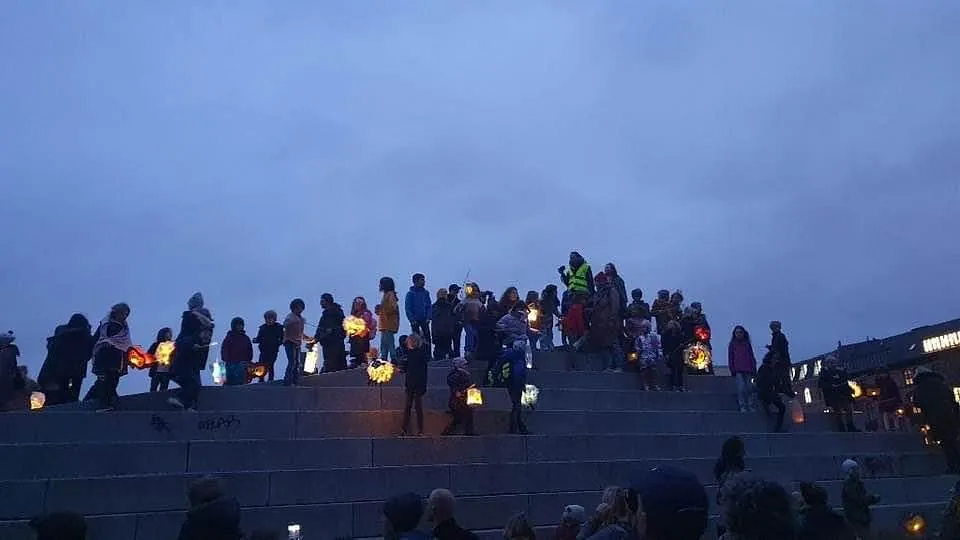 Martinsumzug mit Laternen